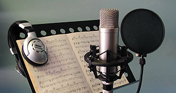 greg punch - photographer - microphone and sheet music